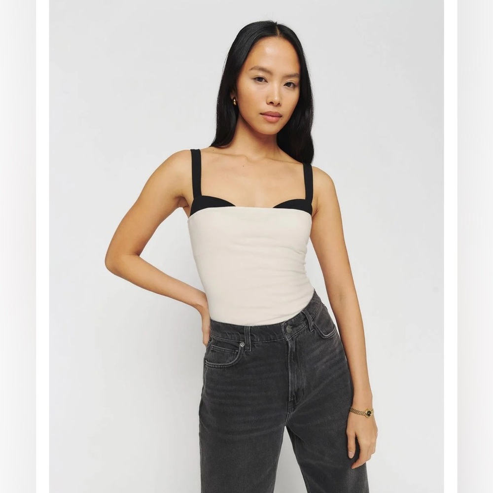 Reformation Harlan Knit Peekaboo Tank Top